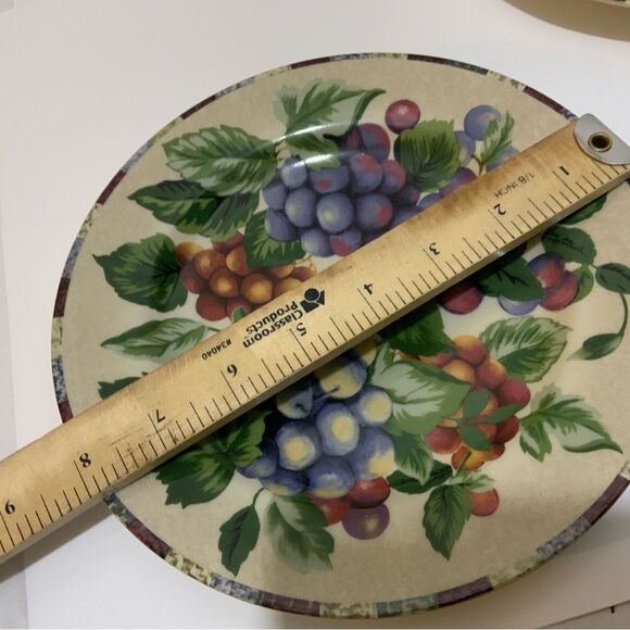 2 Sakura Sonoma Oneida Excell Fruit Pattern Salad Dessert Plates 8.25"  Vintage - Picture 6 of 6
